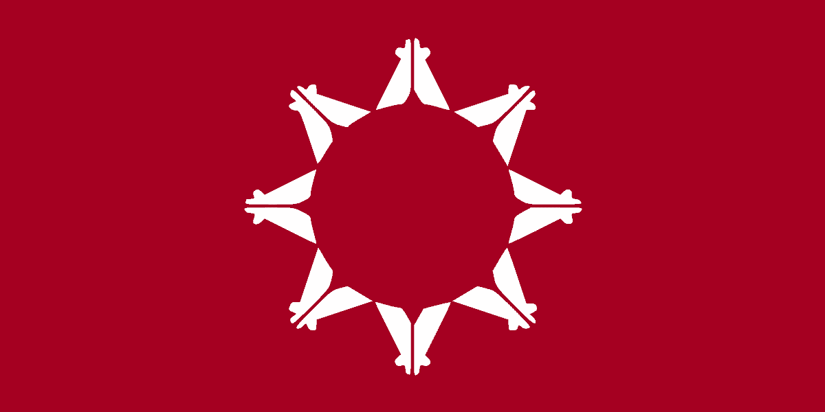 Flag of the Oglala Lakota (Sioux) Tribe (Approved by the Tribal Council on March 9, 1962)